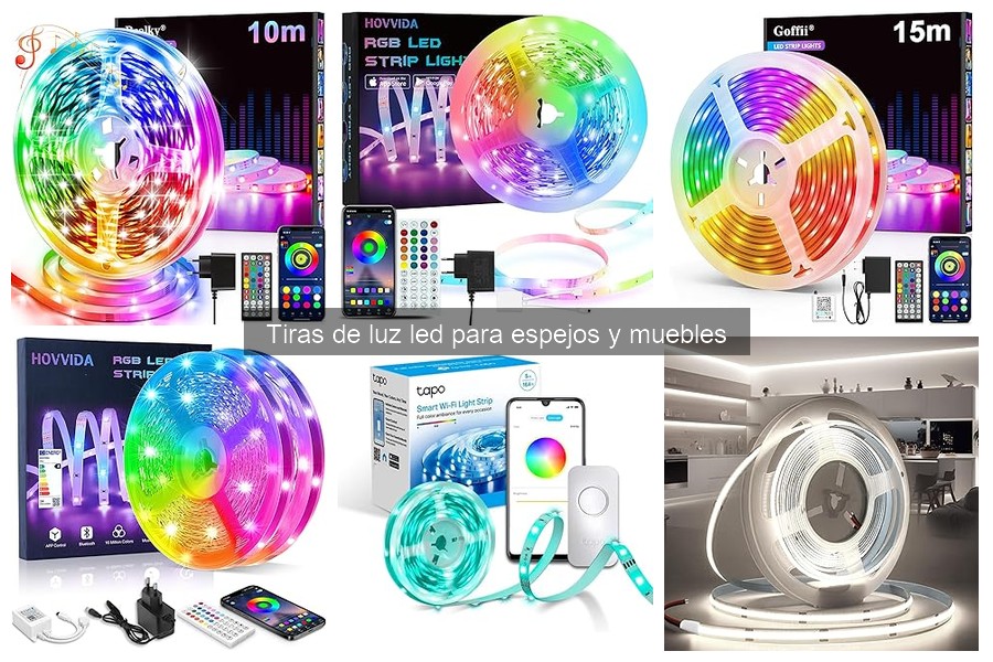 Alternativas a tiras de luz LED para espejos y muebles