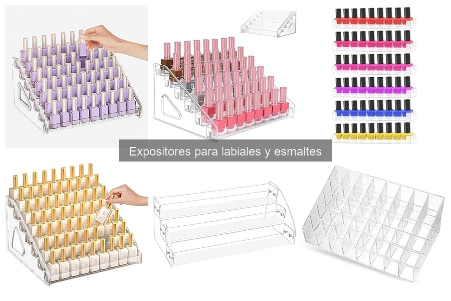 Cómo organizar productos en un expositor de labiales