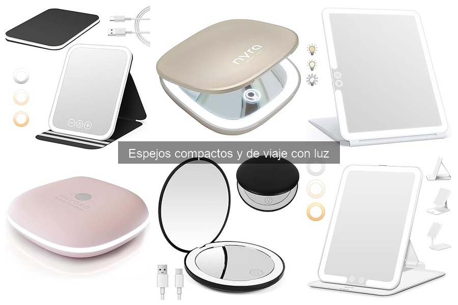 Cómo usar correctamente espejos compactos con luz