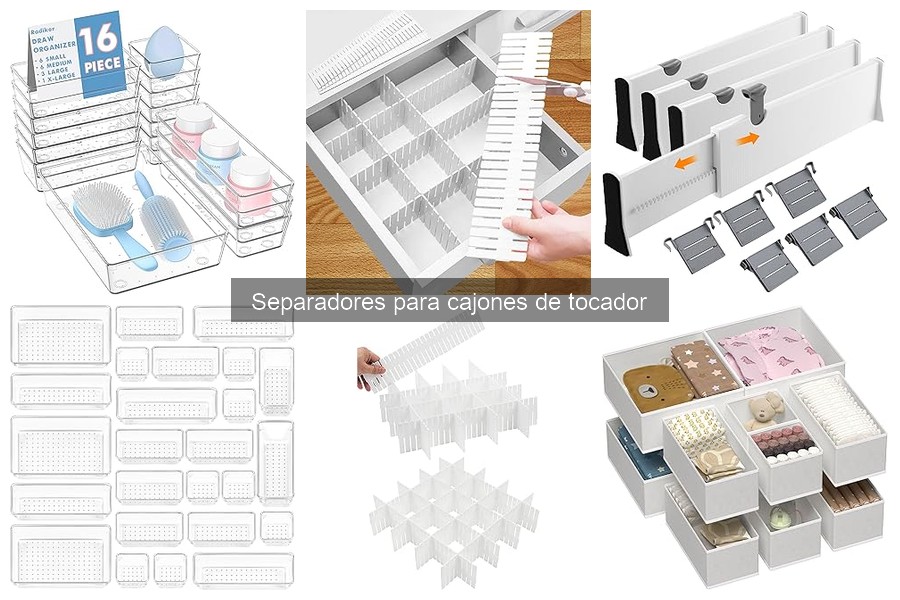 Comparativa de separadores para cajones de tocador
