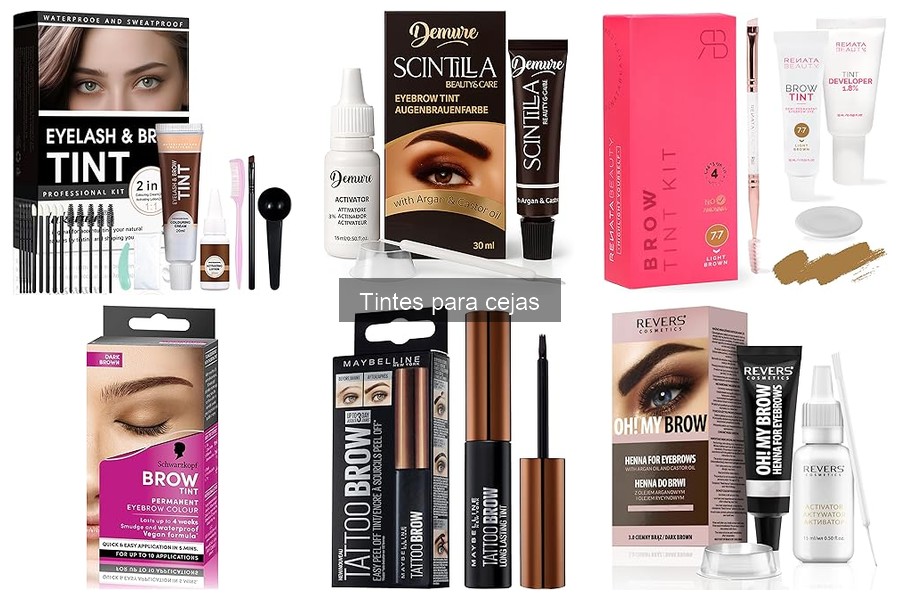 Comparativa de tintes para cejas semipermanentes y temporales