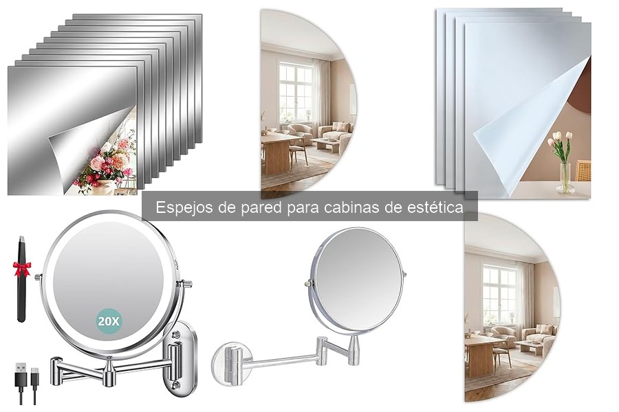 Coste de espejos de pared para cabinas de estética