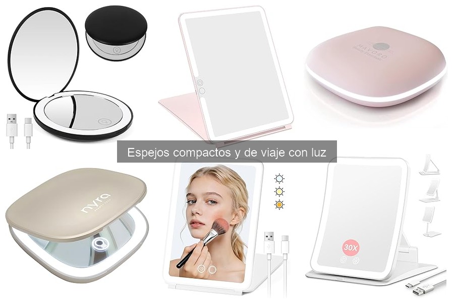 Dónde comprar espejos compactos y de viaje con luz baratos
