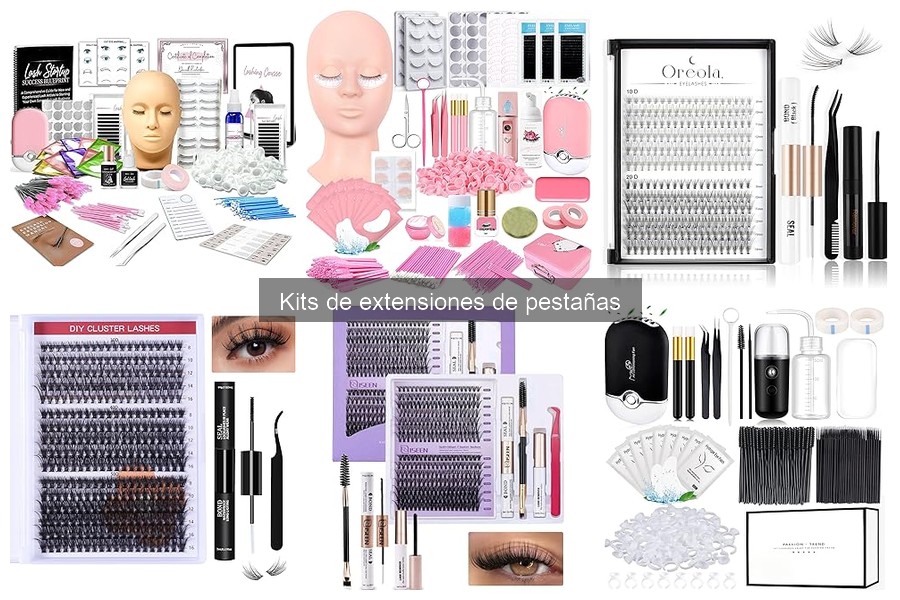 Equipamiento adicional para kits de extensiones de pestañas