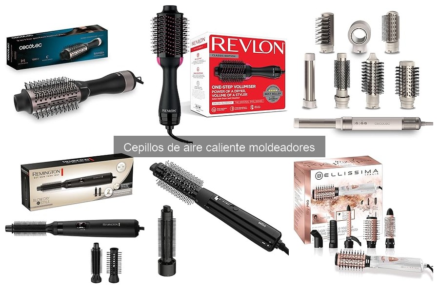 Estilos de cabello con cepillos de aire caliente moldeadores
