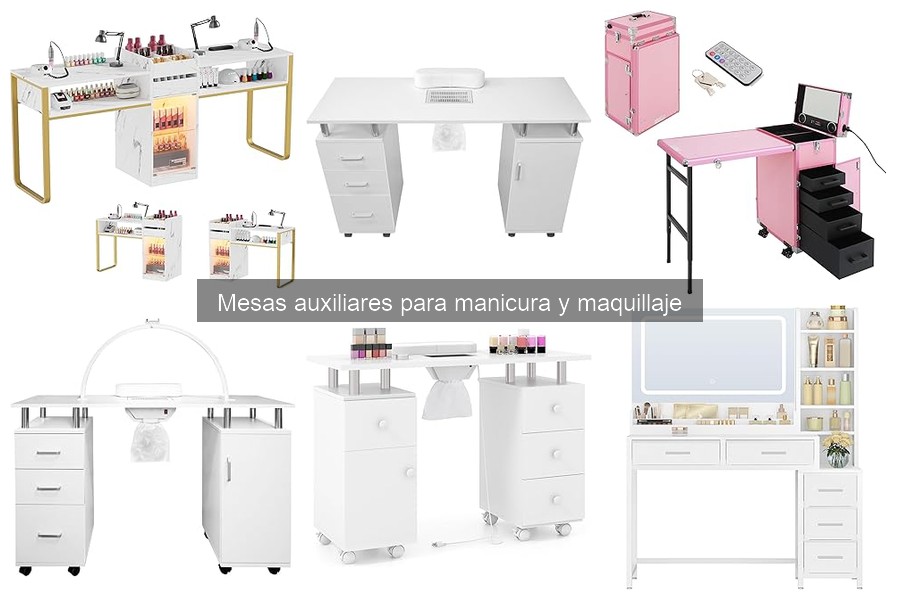 Guía de compra de mesas auxiliares para manicura y maquillaje
