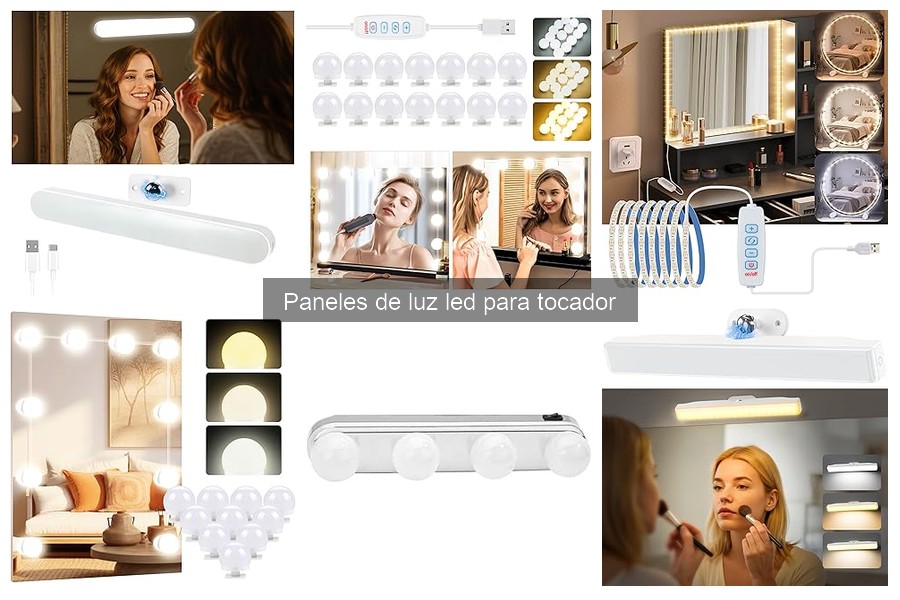 Mantenimiento y limpieza de paneles de luz LED para tocador