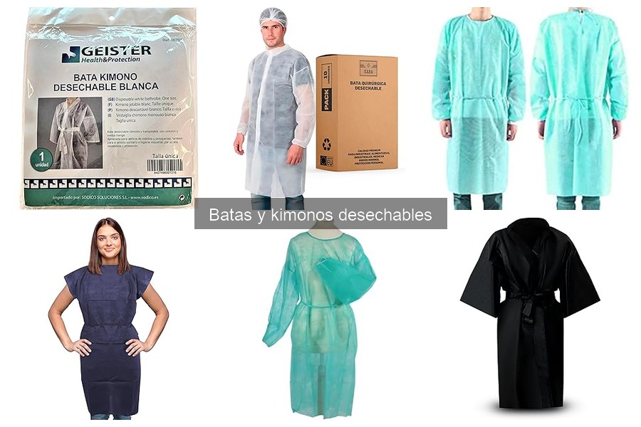 Mejores batas y kimonos desechables para profesionales