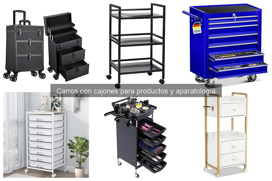 Mejores carros con cajones para uso profesional en estética