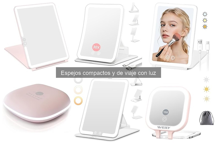 Mejores espejos compactos y de viaje con luz del 2023