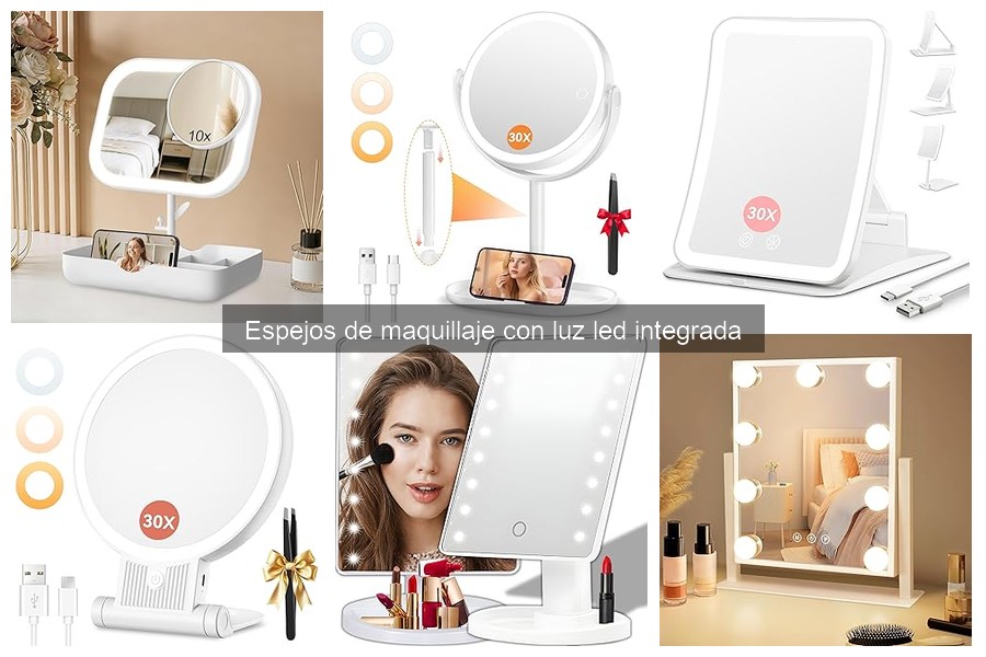 Mejores espejos de maquillaje con luz LED para el hogar