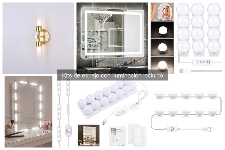 Mejores kits de espejo con iluminación para estética profesional