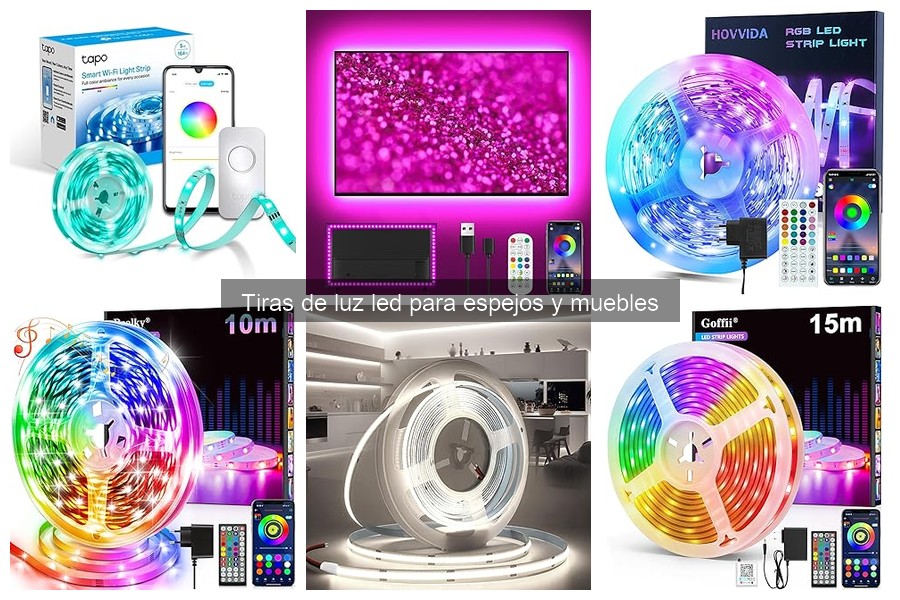 Mejores tiras de luz LED para espejos según opiniones de usuarios