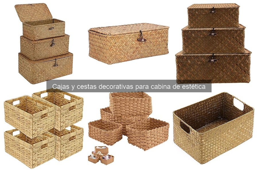 Organiza tu cabina de estética con cajas y cestas decorativas