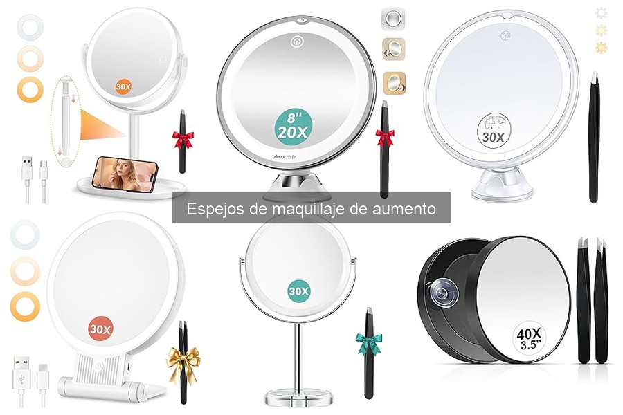 Precio promedio de espejos de maquillaje de aumento