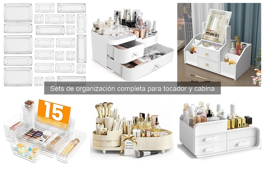 Precio promedio de sets de organización para tocador