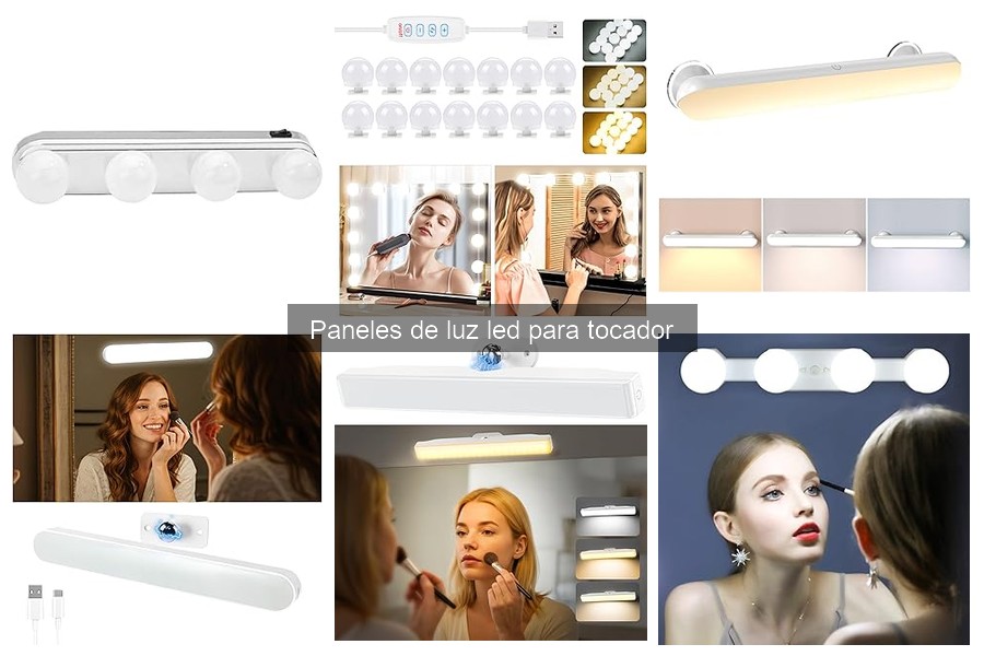 ¿Son ajustables los paneles de luz LED para tocador?