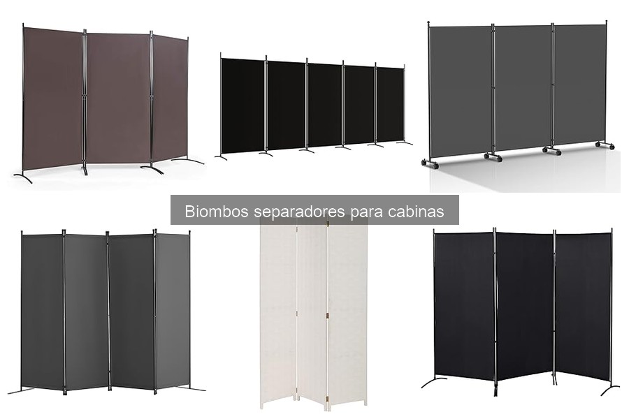 Tipos de biombos separadores para cabinas: materiales y diseños