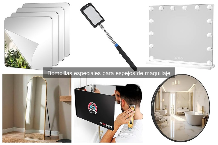 Tipos de bombillas para espejos de maquillaje: LED, halógenas y más