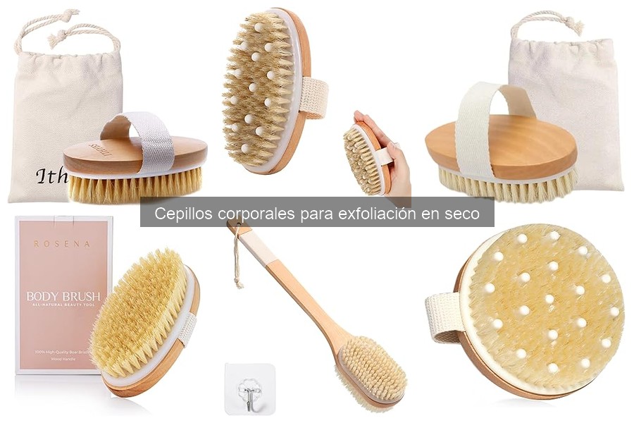 Tipos de cepillos corporales para exfoliación en seco