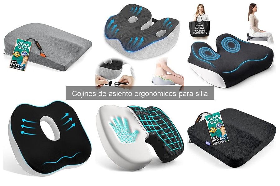 Tipos de cojines de asiento ergonómicos para sillas