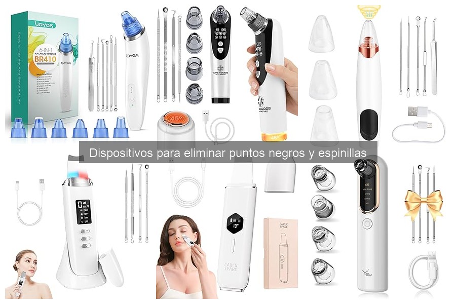 Tipos de dispositivos para eliminar puntos negros y espinillas