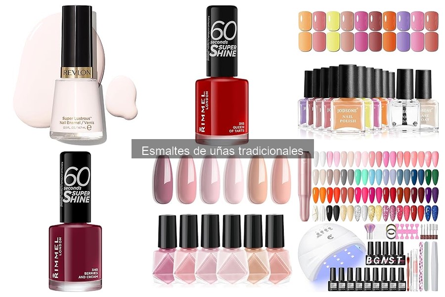 Tipos de esmaltes de uñas tradicionales y sus características