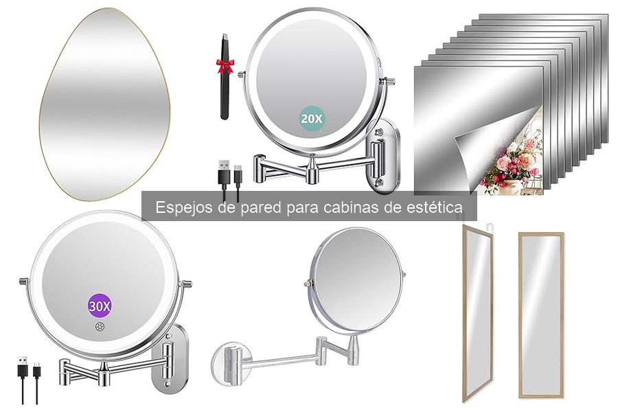 Tipos de espejos de pared para cabinas de estética
