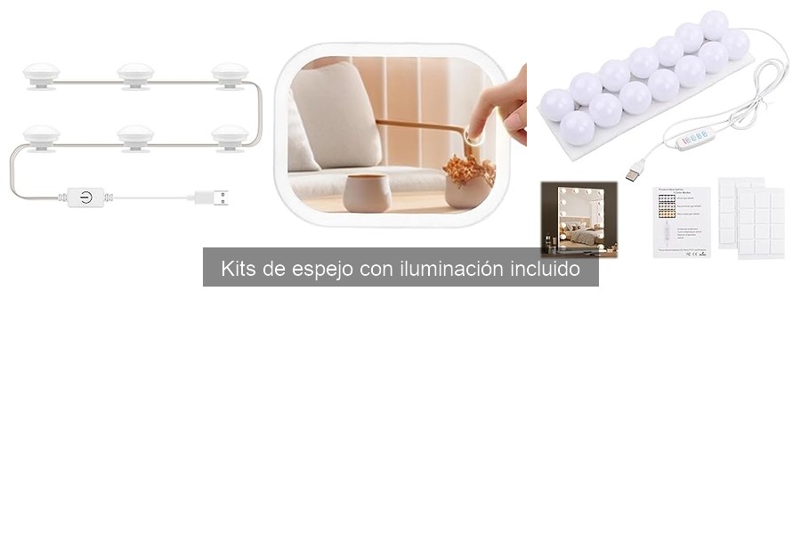 Tipos de kits de espejo con iluminación para tu hogar