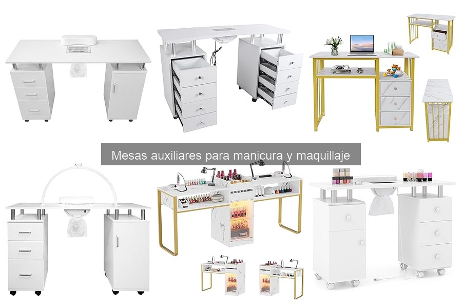 Tipos de Mesas Auxiliares para Manicura y Maquillaje