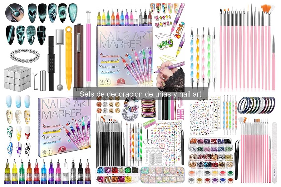 Tipos de sets de decoración de uñas: guía de opciones