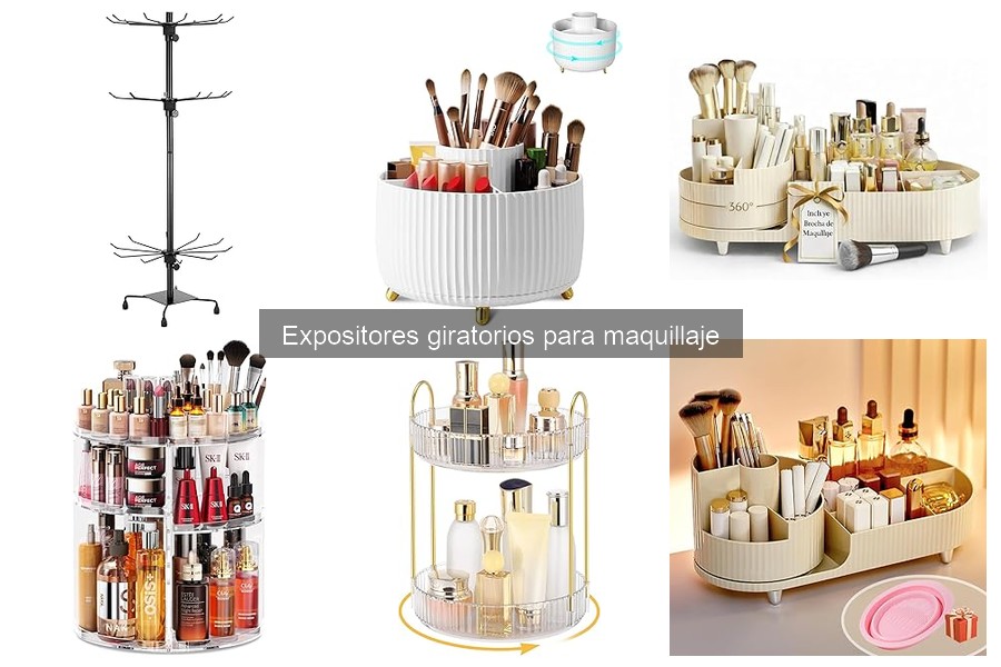Ventajas de usar un expositor giratorio para maquillaje